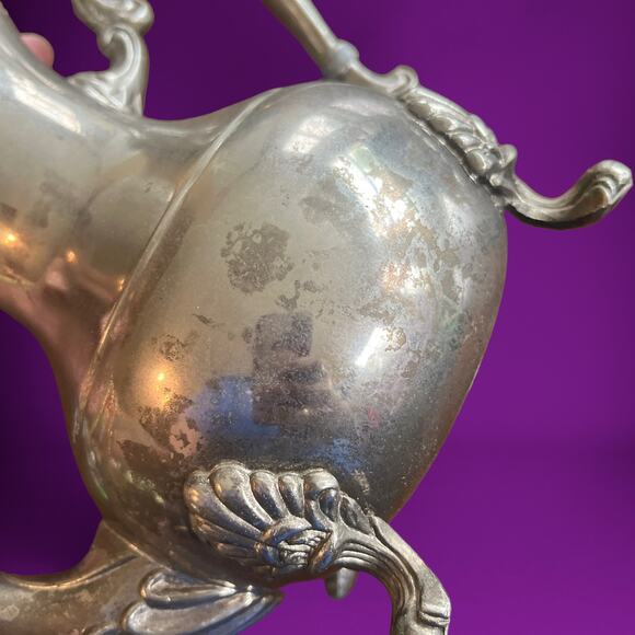 Vintage Silver-Plated Footed Tea Server - Picture 6 of 13